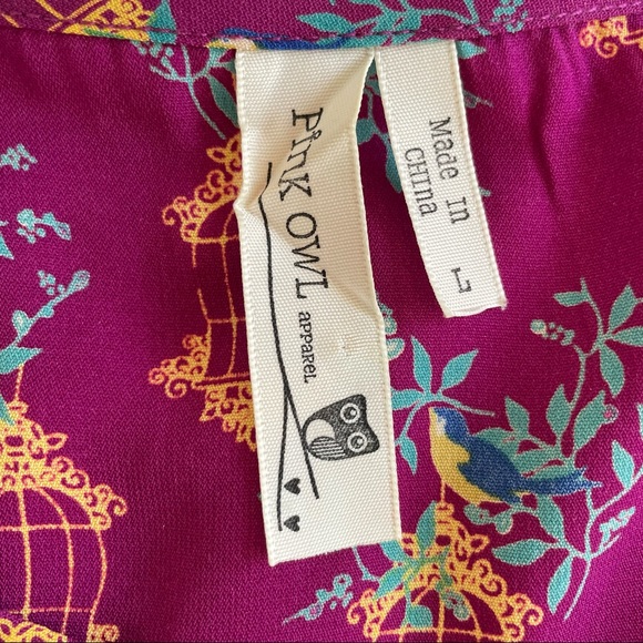 Pink Owl Bird Cage Blouse - Picture 4 of 5